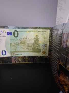 0 euro Banknot z Folderem GÓRA ŚW.ANNY niski numer
