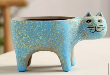 Doniczka ceramiczna kot dla kociarzy
