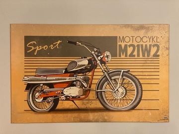 Metalowy obraz plakat PosterPlate - MOTOCYKL M21W2
