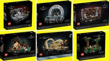 Lego Star Wars Diorama pełna kolekcja 75330 seria