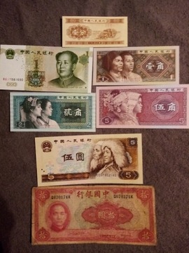 Zestaw banknotów Chiny 