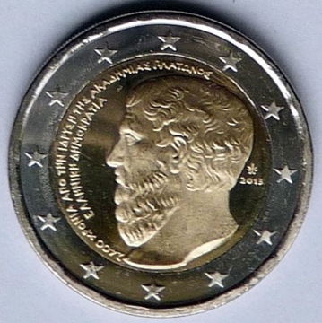 GRECJA  2013 2 EURO OKOL. UNC  !!!!!!!