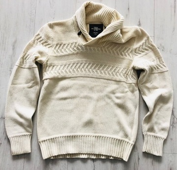 Kremowy sweter męski marki H&M 36 S