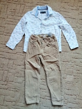 Koszula + Spodnie sztruksowe C&A 104