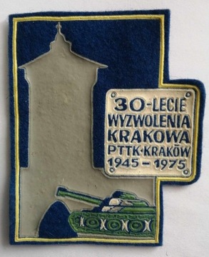 Wyzwolenie Krakowa Naszywka 1975 PTTK