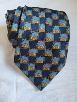 Lanvin piękny jedwabny krawat 