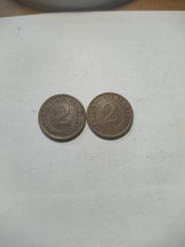 Niemcy 2 reich i rentenpfennig 1924A zestaw 