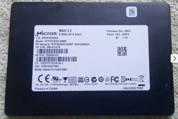 dysk SSD 512 GB - Micron