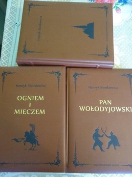 Sienkiewicz Trylogia twarda oprawa skóra limit