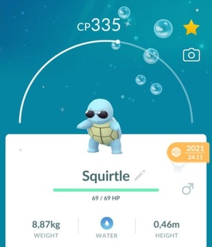 Pokemon go Shiny Squirtle Okulary