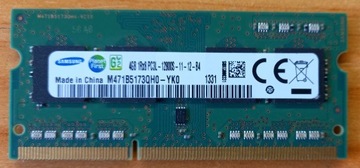 RAM SAMSUNG 4GB PC3L DDR3L SODIMM 12800S 1600MHz