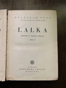 Bolesław Prus - Lalka tom III 1935 Pisma tom XIII