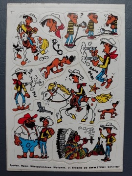 Naklejki retro LUCKY LUKE oferta 1 [12 naklejek]