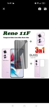 Szkło hartowane z filtrem zestaw Oppo Reno 11F 5G