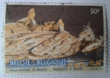 Znaczek pocztowy mauzoleum w Brugii Belgia 1981