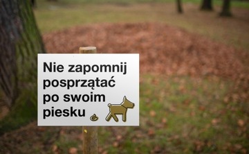 tabliczka posprzataj po swoim piesku 