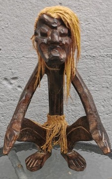 Figurka drewniana, szaman, drewno egzotyczne. 