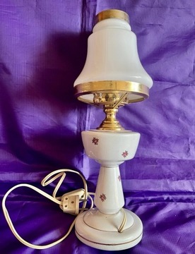 Lampy naftowej Mosiężna i ceramiczna