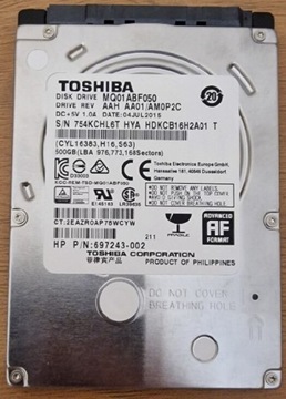 Dysk HDD Toshiba 500 GB