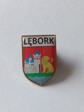 Herb miasta Lębork przypinka pin odznaka wpinka