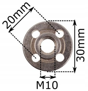 podkładka + nakrętka szlifierki gwint m10 flansza
