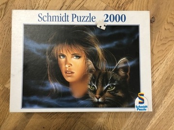 Dreamings Schmidt Puzzle Kobieta z kotem 2000 el