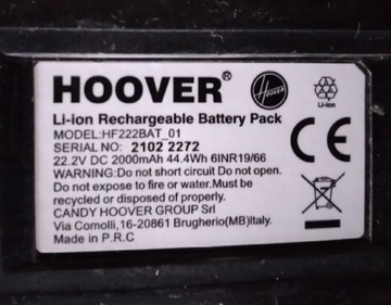 Bateria HOOVER HF222BAT_01 