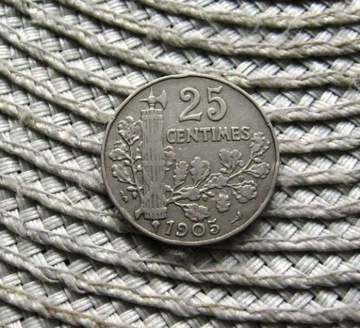 Francja 25 Centymów 1905r