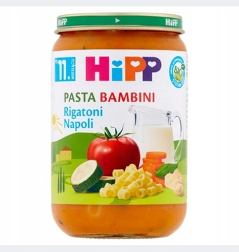 8x 250g Hipp Pasta Bambini Rigatoni Napoli 8 sztuk