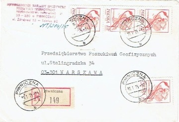 Piwniczna (Nowy Sącz) - Koperty list.pol.1975-77