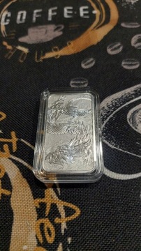 1 oz, Dragon, Srebrna sztabko moneta 2023  31,1g 