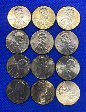 USA - 1 cent - 12 szt - każda inna - 2010 / 2015