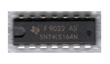 SN74LS164N 8-Bit szeregowy rejestr przesuwny.