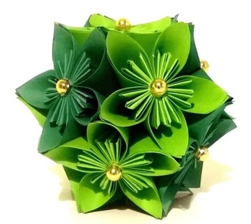 Kula kusudama kula kwiatowa origami rękodzieło 