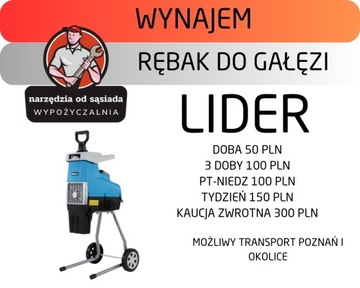 Wynajem rębak rozdrabniacz do gałęzi