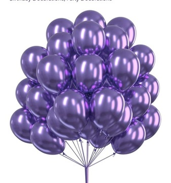 Balony 50 szt fiolet  / wesele  / purple metalic