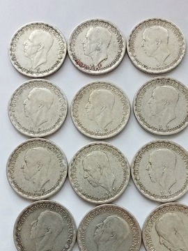 Szwecja 1 korona Gustaw V 1946,47,50 r srebro 