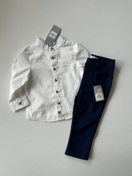 Elegancki zestaw (koszula, spodnie) 86 cm 