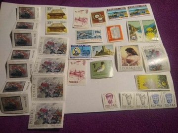 Zestaw znaczków pocztowych Polskich
