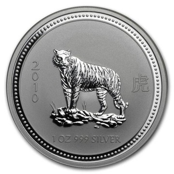 LUNAR I Rok TYGRYSA 2007 / 2010 Tiger 1oz 1$