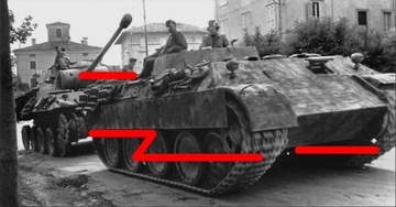 Bergepanther Ausf. D holuje Panther Ausf. D1