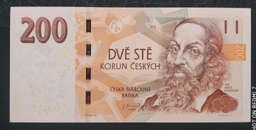 Czechy 200 korun 2018 UNC 