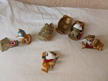 Figurki z Kinder niespodzianki koty egipskie 5 sztuk 1997