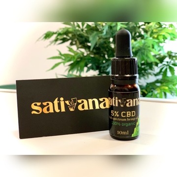 Olej konopny full spectrum CBD 5% - Sativana