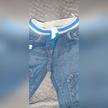 Spodnie jeansy ocieplane rozmiar 86