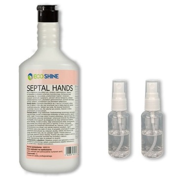 Płyn do dezynfekcji rąk + 2 butelki z atomizerem