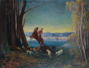 Włodzimierz Kugler - Polowanie na dzika (1914)