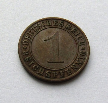 1 reichspfennig 1933A, Republika Weimarska