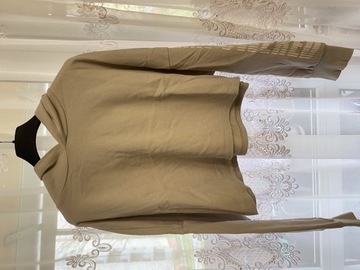 Beżowa bluza Crop top z napisem