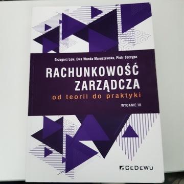 Książka Rachunkowość Zarządcza wydanie 2023/2024